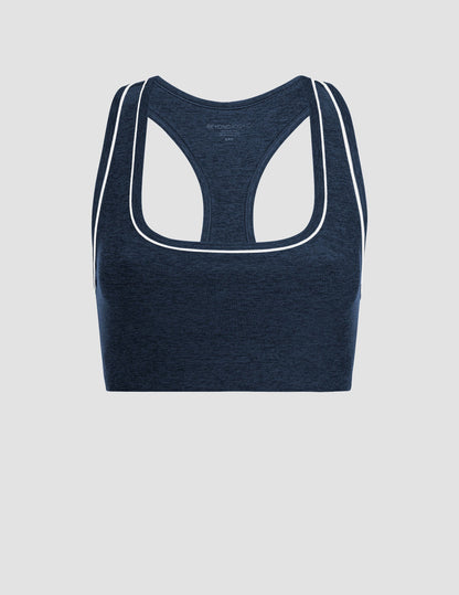 Beyond Yoga Spacedye Ready Bra: Scoop Neck Racerback with Contrast Trim