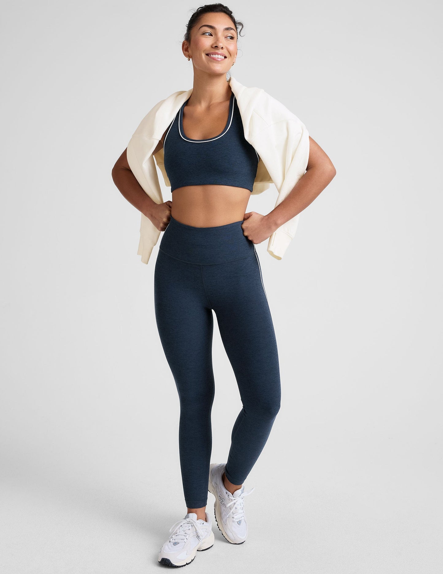 Beyond Yoga Spacedye Ready Bra: Scoop Neck Racerback with Contrast Trim