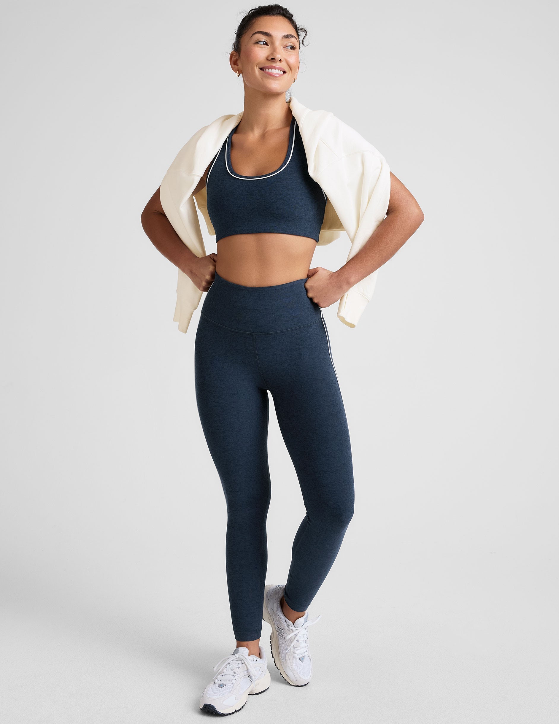 Beyond Yoga Spacedye Ready Bra: Scoop Neck Racerback with Contrast Trim