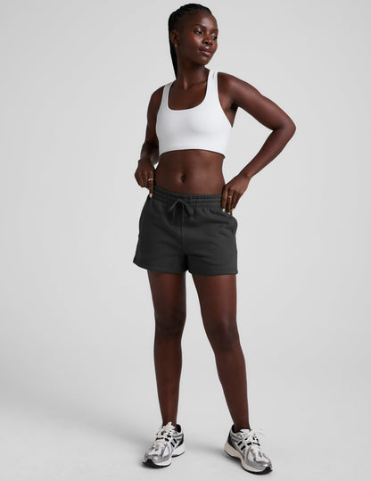 Cloud White Spacedye Simplicity Long Line Racerback Bra – Ultra Comfortable Medium Support