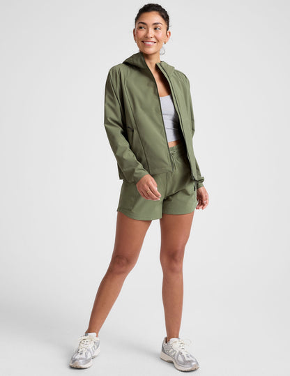 Women's Lightweight Packable Cross Country Jacket - Hooded Full-Zip Active Travel Gear